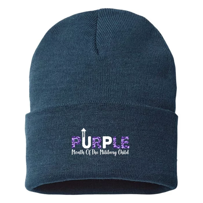 Purple Up For Month Of Military Child April Sustainable Knit Beanie