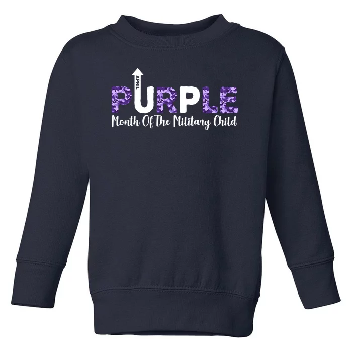 Purple Up For Month Of Military Child April Toddler Sweatshirt