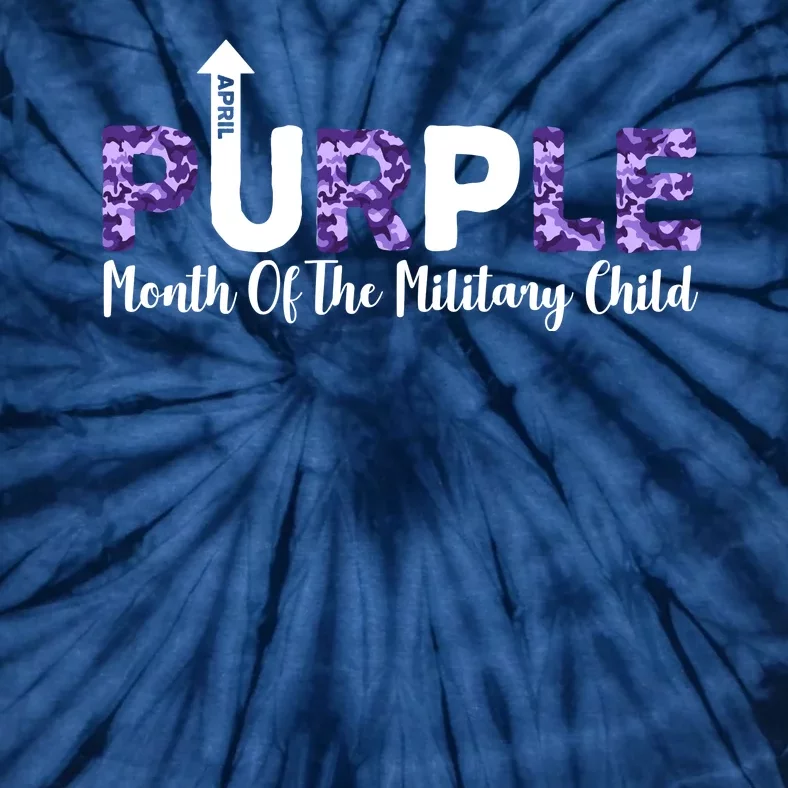 Purple Up For Month Of Military Child April Tie-Dye T-Shirt