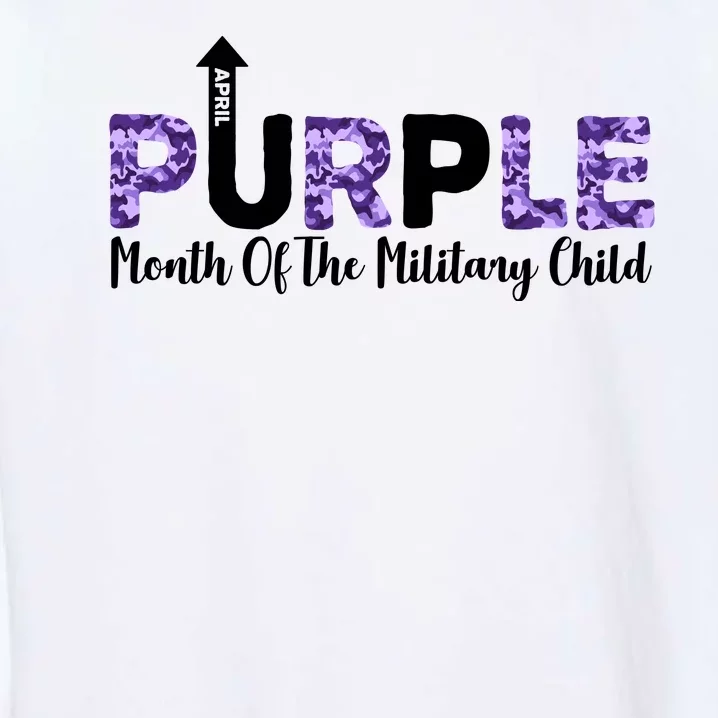 Purple Up For Month Of Military Child April Garment-Dyed Sweatshirt