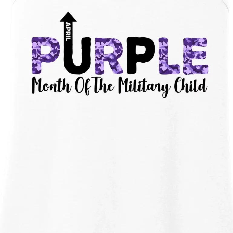 Purple Up For Month Of Military Child April Ladies Essential Tank