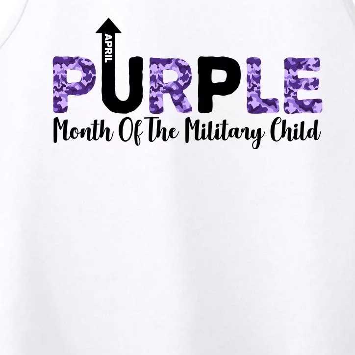 Purple Up For Month Of Military Child April Performance Tank