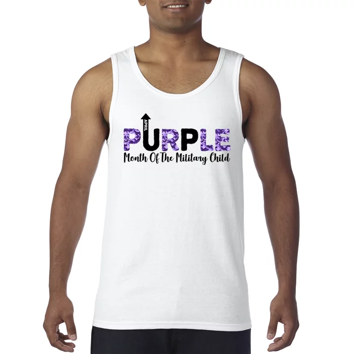 Purple Up For Month Of Military Child April Tank Top