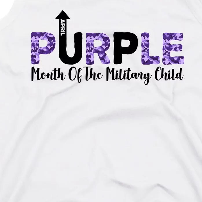 Purple Up For Month Of Military Child April Tank Top