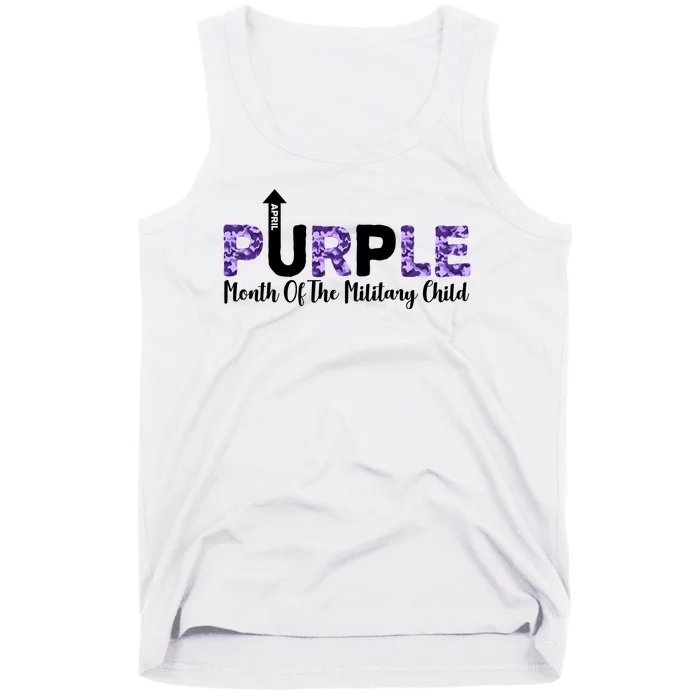 Purple Up For Month Of Military Child April Tank Top