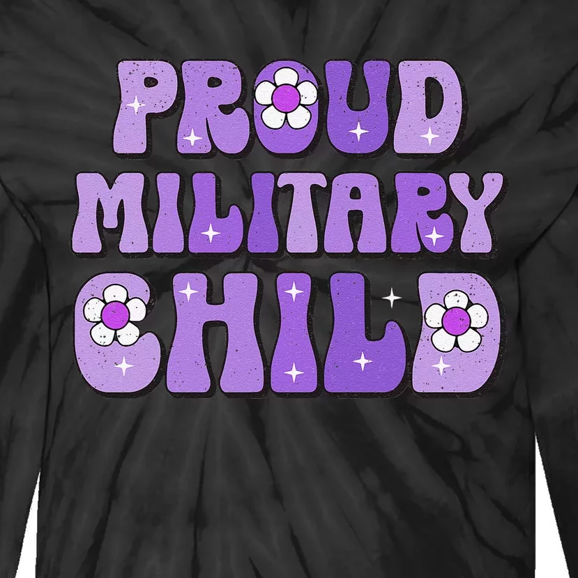 Purple Up For Military K.Ids Month Of Military Child Tie-Dye Long Sleeve Shirt