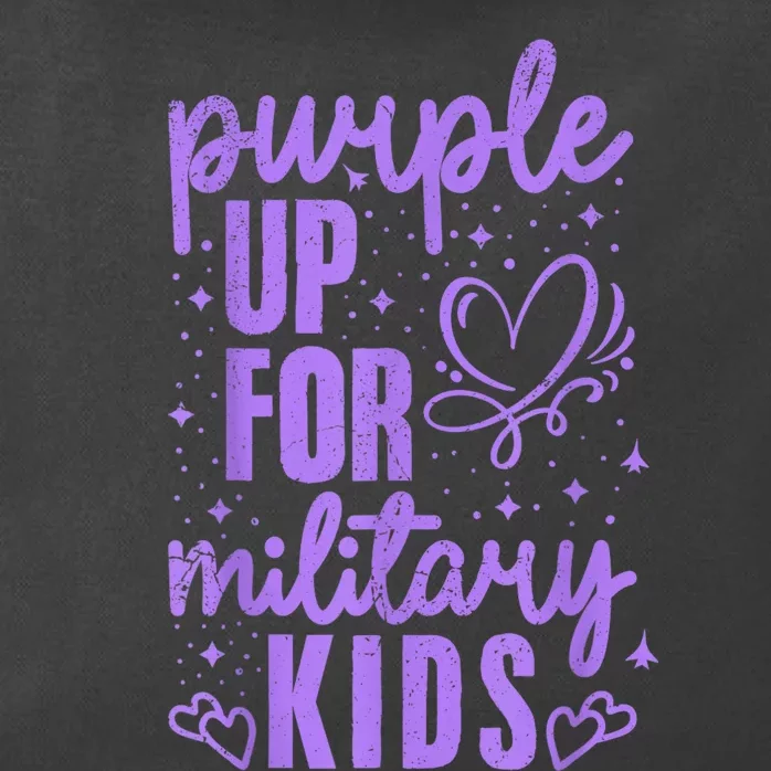 Purple Up For Military Military Child Month Zip Tote Bag