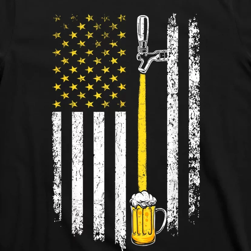 Patriotic US Flag American Brewery Craft Beer Funny Men T-Shirt