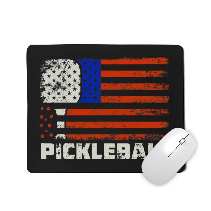 Pickleball USA Flag US Player Paddleball Mousepad