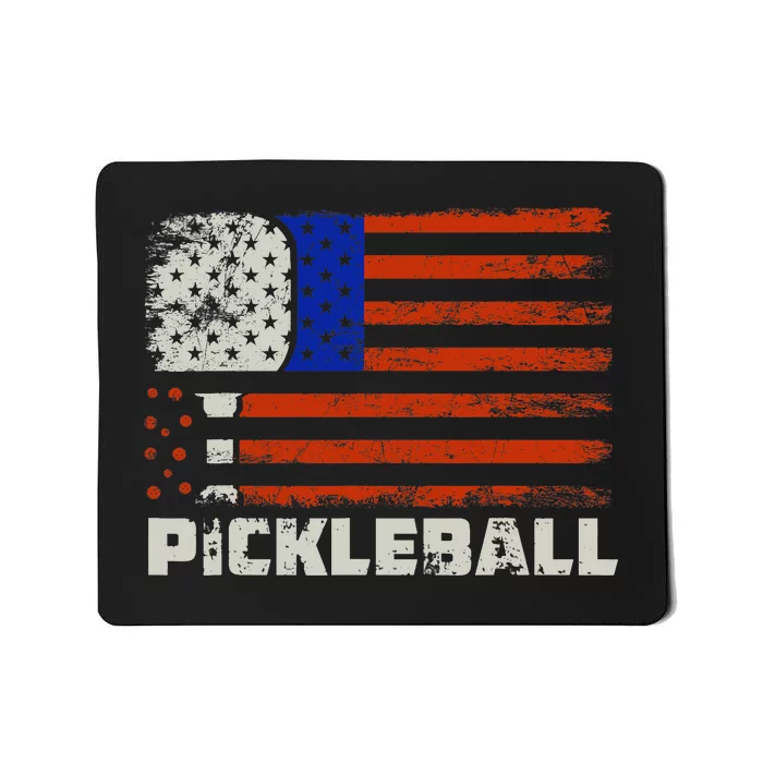 Pickleball USA Flag US Player Paddleball Mousepad