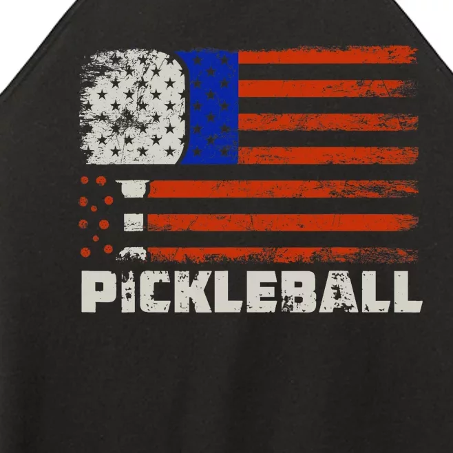 Pickleball USA Flag US Player Paddleball Women’s Perfect Tri Rocker Tank