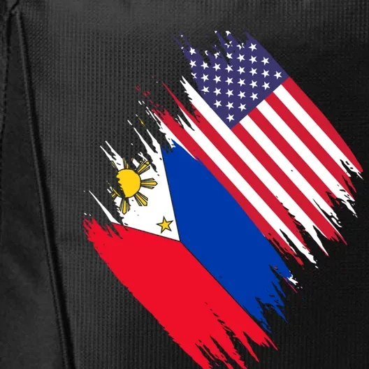 Philippines Usa Flag American Filipino Pride Philippines Cool Gift City Backpack