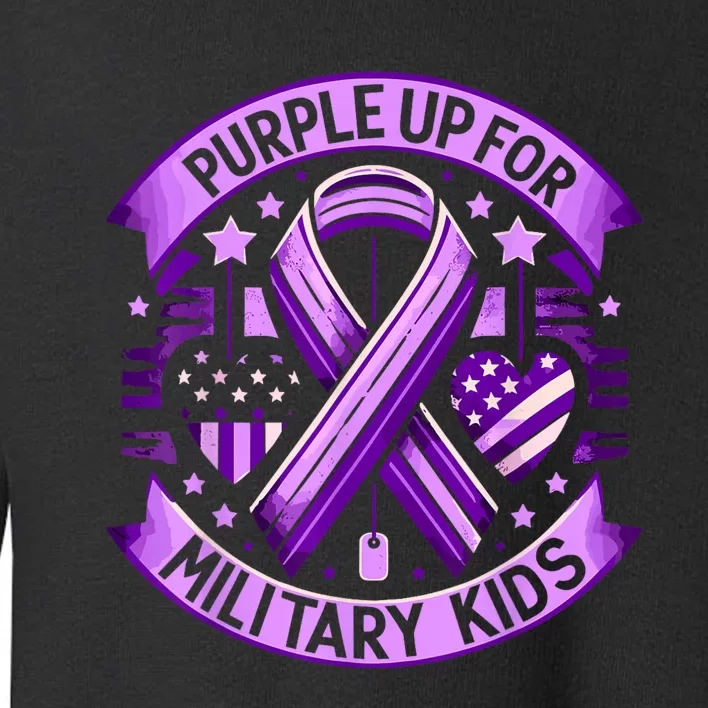 Purple Up For Military Military Child Month Toddler Sweatshirt