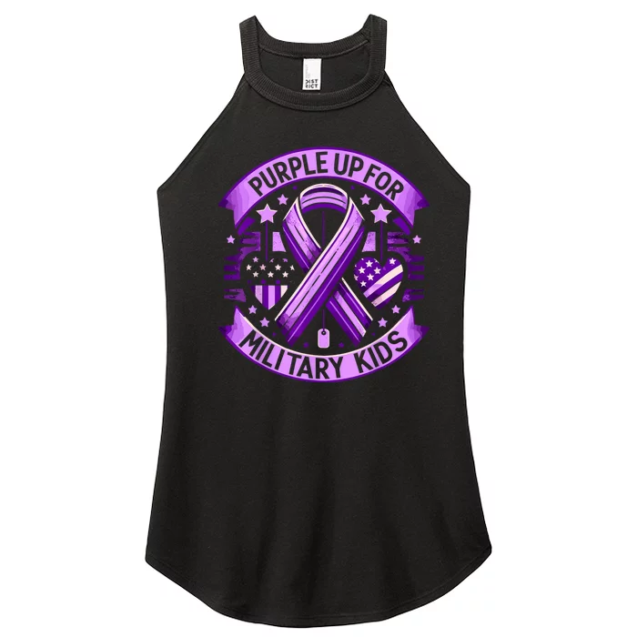 Purple Up For Military Military Child Month Women’s Perfect Tri Rocker Tank