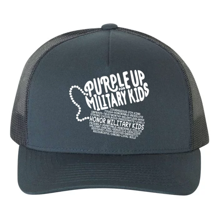 Purple Up For Military Month Of The Military Child Yupoong Adult 5-Panel Trucker Hat