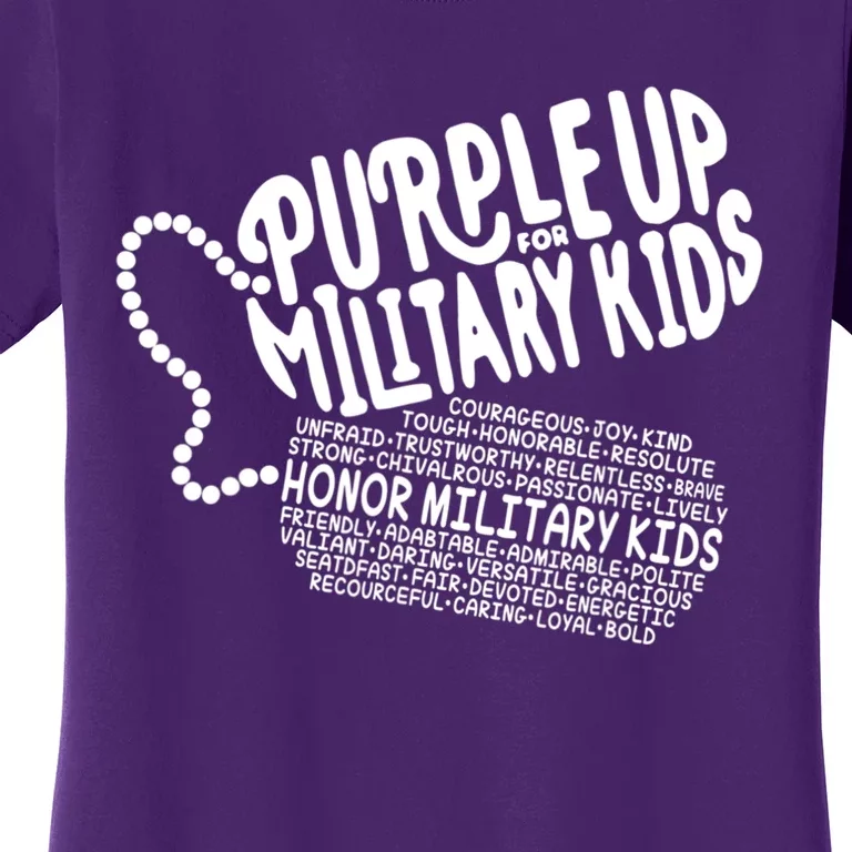 Purple Up For Military Month Of The Military Child Women's T-Shirt