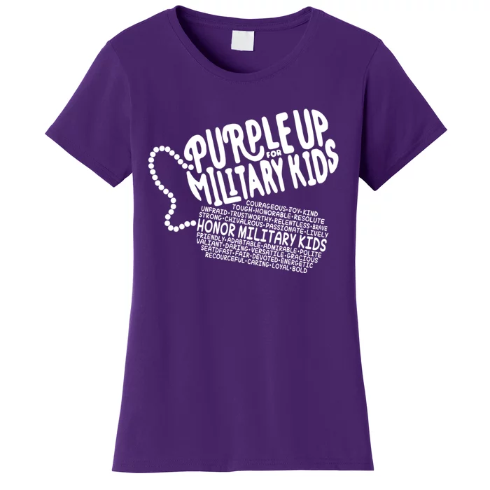 Purple Up For Military Month Of The Military Child Women's T-Shirt