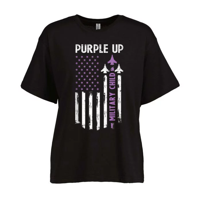 Purple Up For Military Child Air Force US Flag Military Kid