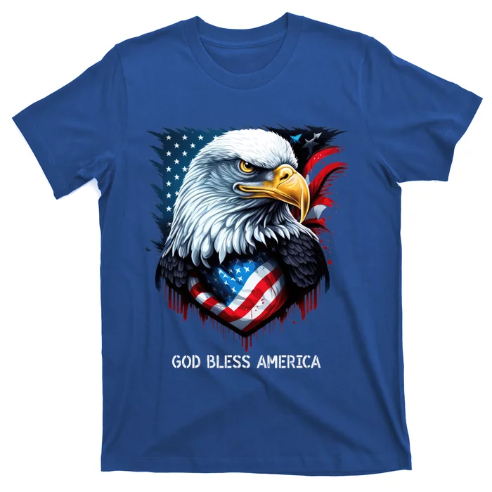 Patriotic Usa Flag Colors Tee God Bless America Gift T-Shirt