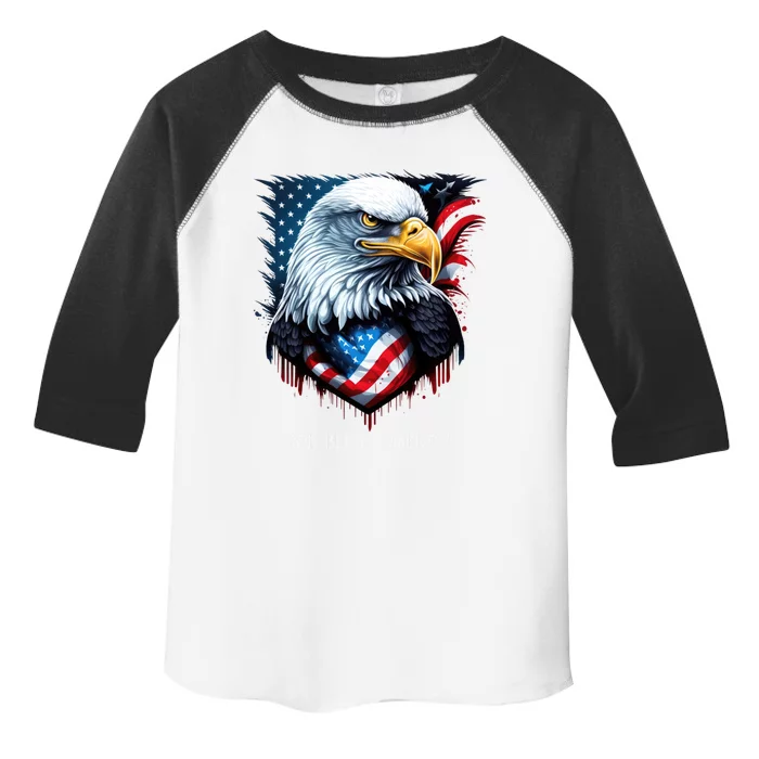 Patriotic Usa Flag Colors Tee God Bless America Gift Toddler Fine Jersey T-Shirt