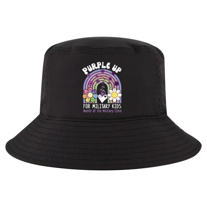 Purple Up For Military Rainbow Military Child Month Cool Comfort Performance Bucket Hat