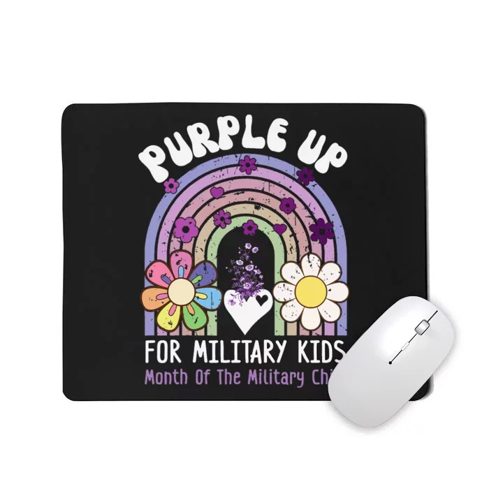 Purple Up For Military Rainbow Military Child Month Mousepad