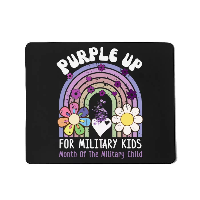 Purple Up For Military Rainbow Military Child Month Mousepad