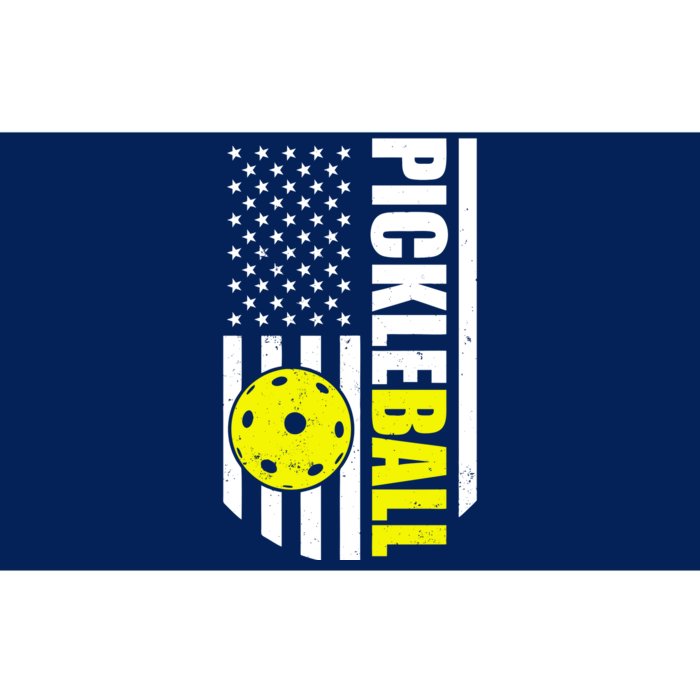 Pickleball USA Flag Love Playing Pickle Ball Bumper Sticker