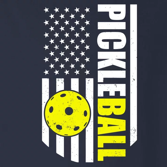 Pickleball USA Flag Love Playing Pickle Ball Toddler Long Sleeve Shirt