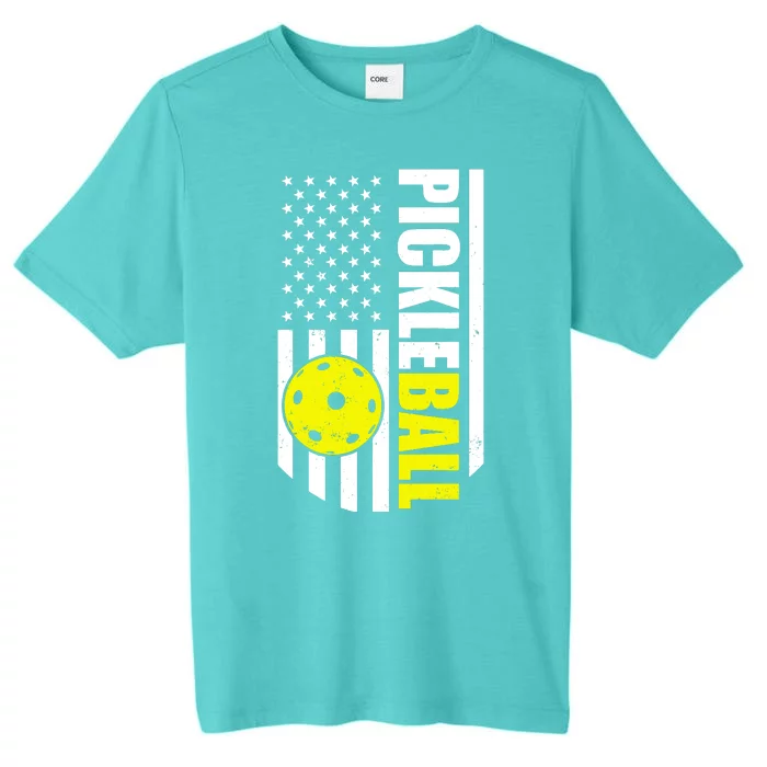 Pickleball USA Flag Love Playing Pickle Ball ChromaSoft Performance T-Shirt