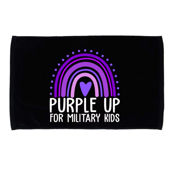 Purple Up For Miliartykids Rainbow Heart Microfiber Hand Towel