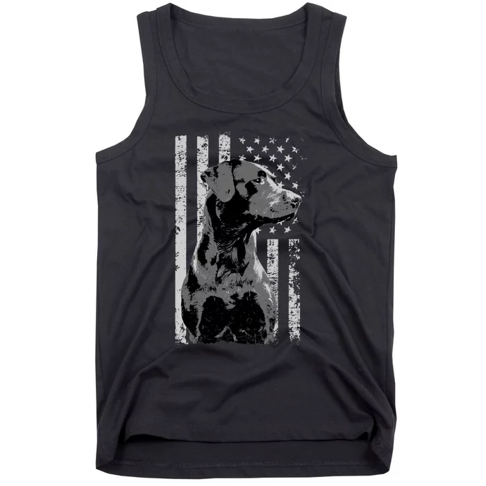 Patriotic USA Flag Black Labrador gift for Lab Owners Tank Top