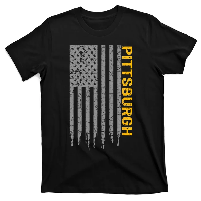 Pittsburgh USA Flag Patriotic American From Pittsburgh T-Shirt