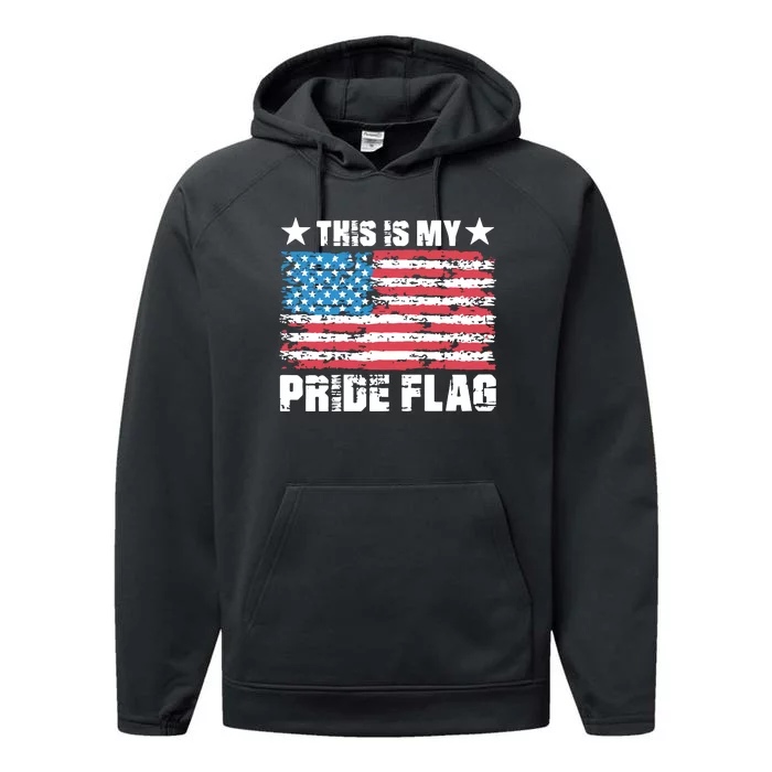 Patriotic Usa Flag 4th Of July Performance Fleece Hoodie