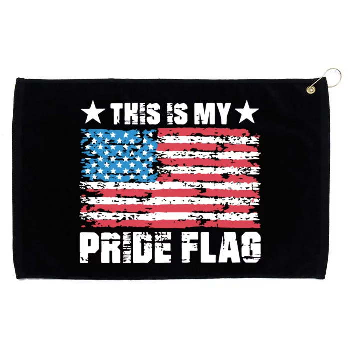 Patriotic Usa Flag 4th Of July Grommeted Golf Towel