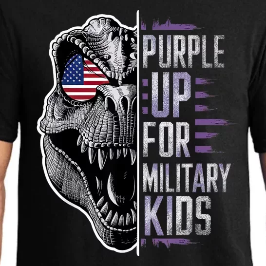 Purple Up For Military Childs Dino Military Child Month Pajama Set