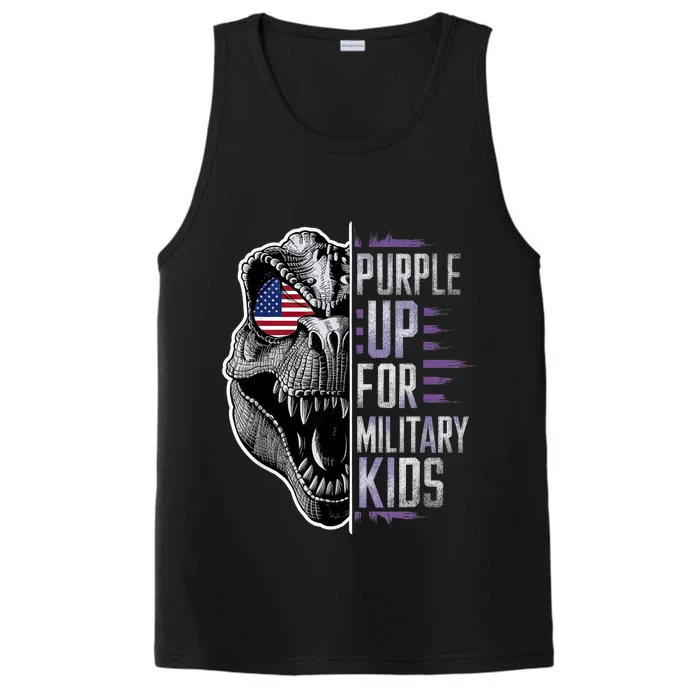 Purple Up For Military Childs Dino Military Child Month Performance Tank