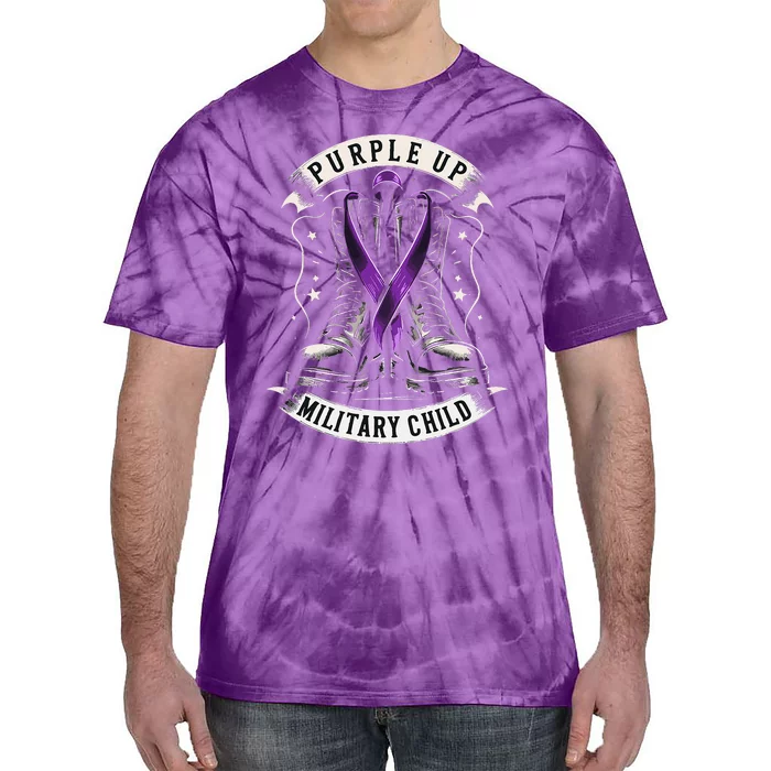 Purple Up For Military Child Month Tie-Dye T-Shirt