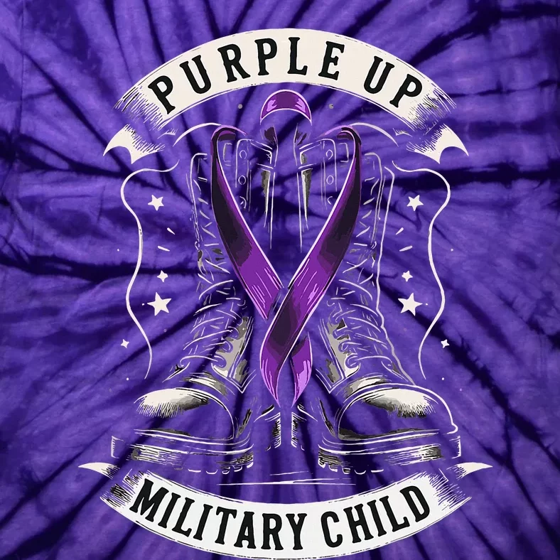 Purple Up For Military Child Month Tie-Dye T-Shirt