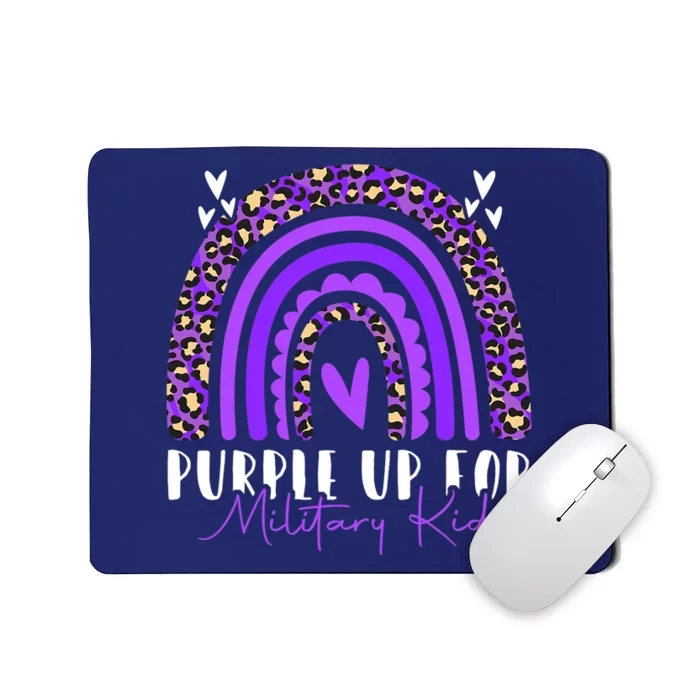 Purple Up For Military Kid_s Rainbow Military Child Month Mousepad