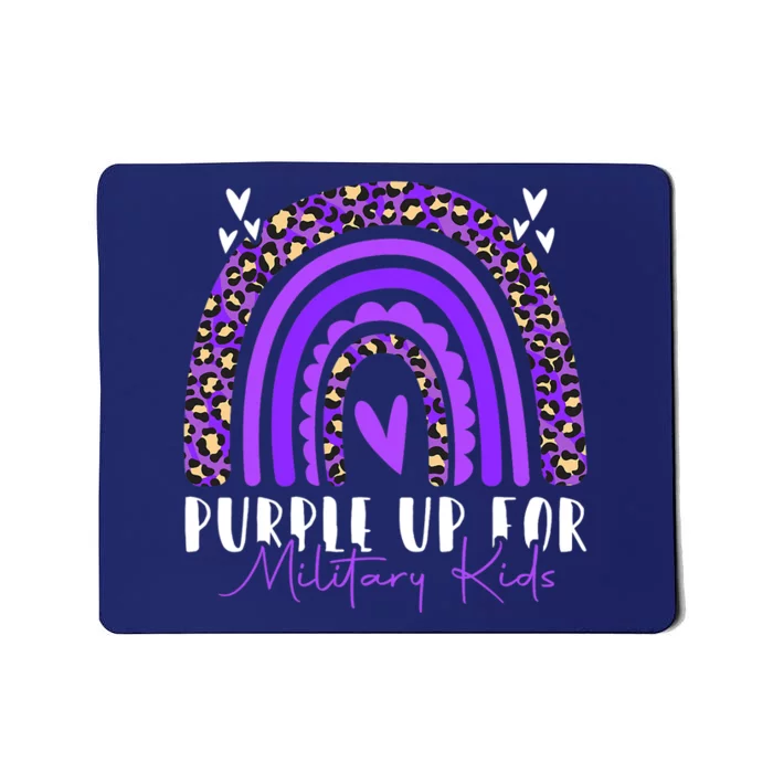 Purple Up For Military Kid_s Rainbow Military Child Month Mousepad