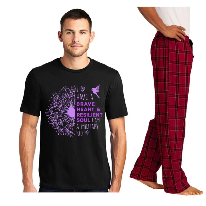 Purple Up For Military Dandelion Military Child Month Pajama Set