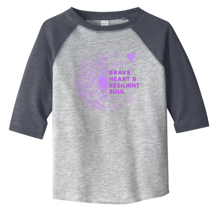 Purple Up For Military Dandelion Military Child Month Toddler Fine Jersey T-Shirt