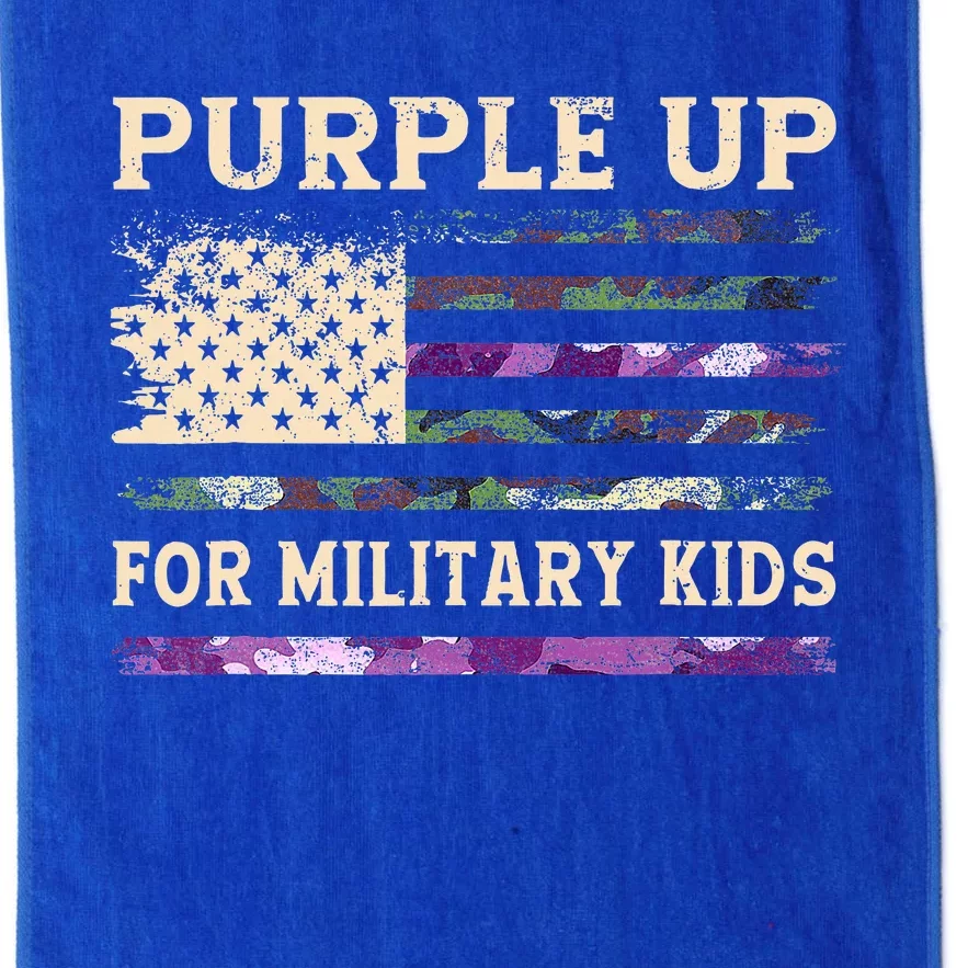 Purple Up For Military Child Month Usa Flag Platinum Collection Golf Towel