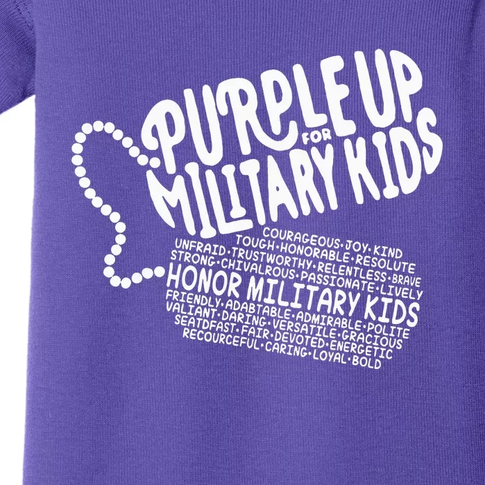 Purple Up For Military Month Of The Military Child Baby Bodysuit