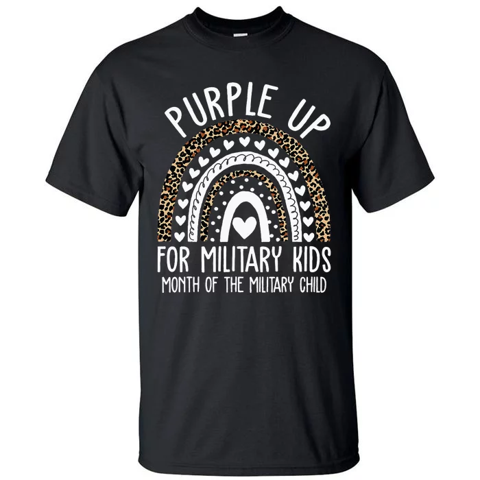 Purple Up For Military Children Tree Month Of Military Child Tall T-Shirt