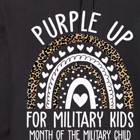 Purple Up For Military Children Tree Month Of Military Child Premium Hoodie