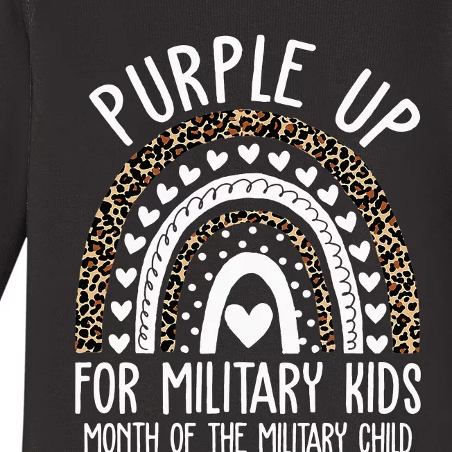 Purple Up For Military Children Tree Month Of Military Child Baby Long Sleeve Bodysuit