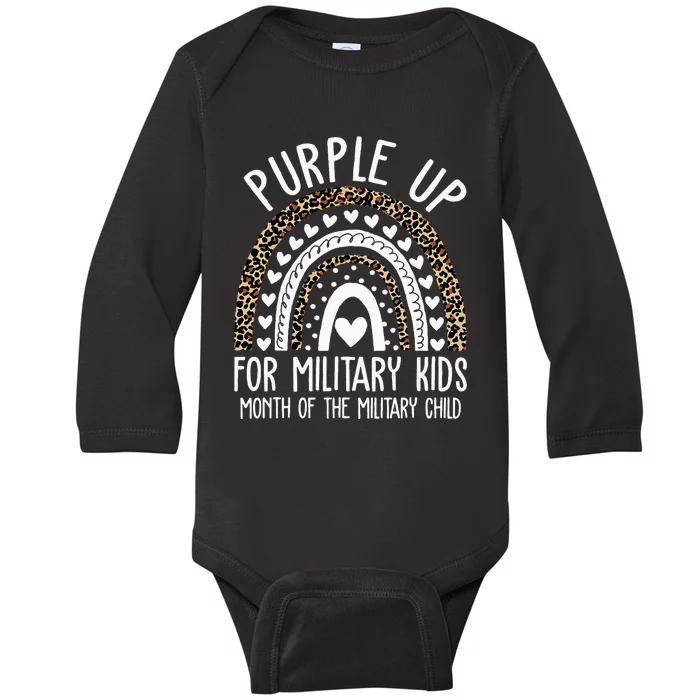 Purple Up For Military Children Tree Month Of Military Child Baby Long Sleeve Bodysuit