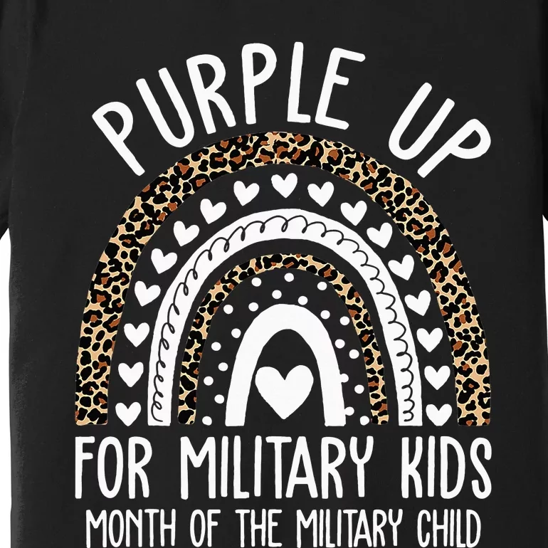 Purple Up For Military Children Tree Month Of Military Child Premium T-Shirt